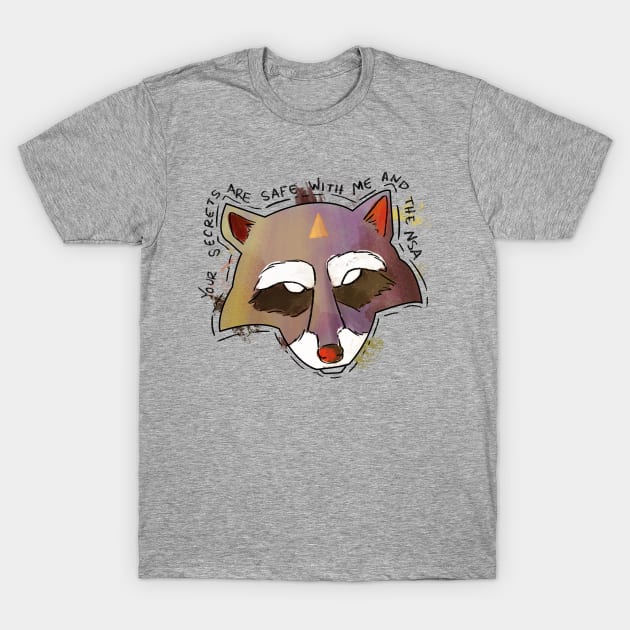 NSA Raccoon T-Shirt by 📼Creepe💀Paper🕶️